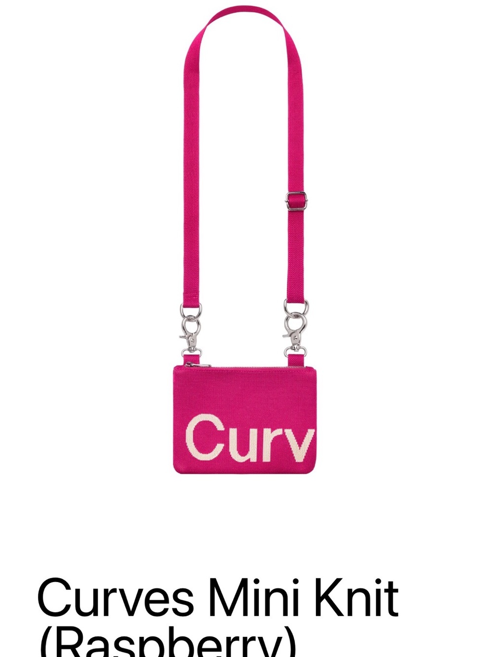 Raspberry Pink Curves Mini Knit Crossbody Bag